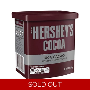 Hershey's Unsweetened Cocoa - 8oz 226g Tub